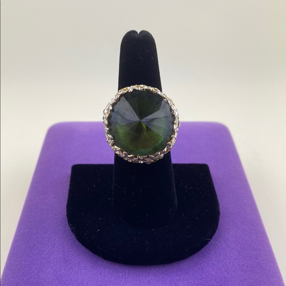 💛 Alexis Bittar Crystal Pavé Crowned Cocktail Ring